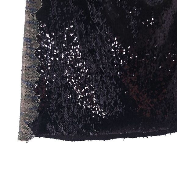 Free People One Camo Mini Skirt Reversible Sequin Back Zip Closur Womens Size 6 - Picture 12 of 16